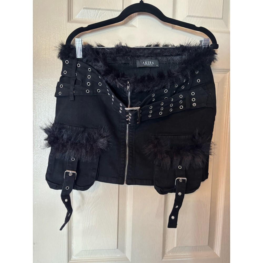 Women's AKIRA Skirt Size M Black - Picture 2 of 5